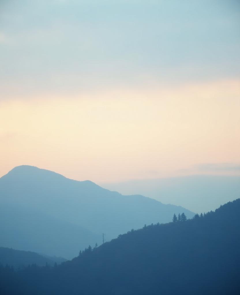 Klarer Himmel über Bergen als Bild für Atem und Bewusstsein